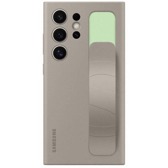 Husă Samsung Standing Grip Cover pentru Galaxy S24 Ultra, Taupe (Bakr, EF-GS928CUEGWW) by www.silkase.ro