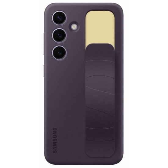 Husă de Protecție Samsung Standing Grip Cover pentru Galaxy S24, Dark Violet (Bakr, EF-GS921CEEGWW) by www.silkase.ro
