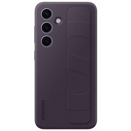 Husă de Protecție Samsung Standing Grip Cover pentru Galaxy S24, Dark Violet (Bakr, EF-GS921CEEGWW) by www.silkase.ro