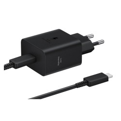 Încărcător de Retea Samsung EP-T4511XBE 45W USB-C cu Cablu USB-C inclus, Black