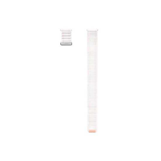 Curea Textilă Originală Samsung (20mm) pentru Galaxy Watch 4/5/6/7, S/M, Roz/Alb (Bakr, ET-SVL30SWEGWW) by www.silkase.ro
