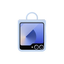 Husă Samsung Silicone Cover cu Inel pentru Galaxy Z Flip 6 / 7 FE, Blue