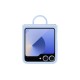 Husă Samsung Silicone Cover cu Inel pentru Galaxy Z Flip 6 / 7 FE, Blue (Bakr, EF-PF741TLEGWW) by www.silkase.ro