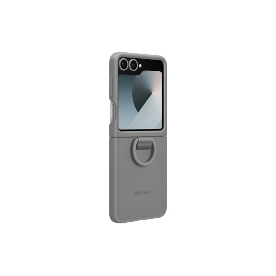 Husa Originala Samsung Silicone Cover cu Inel pentru Galaxy Z Flip 6 / 7 FE, Gri (Bakr, EF-PF741TJEGWW) by www.silkase.ro