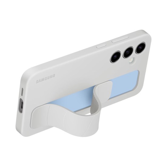 Husa Originala Samsung Standing Grip Cover pentru Galaxy S24 FE, Gri (Bakr, EF-GS721CJEGWW) by www.silkase.ro