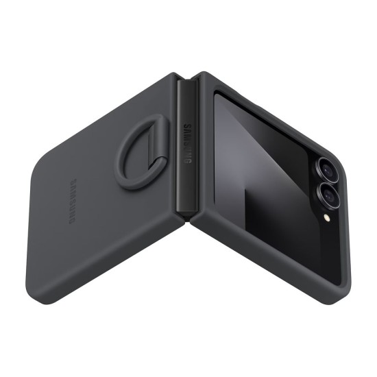 Husa Originala Samsung Silicone Cover cu Inel pentru Galaxy Z Flip 6 / 7 FE, Neagra Husa Originala Samsung Silicone Cover cu Inel pentru Galaxy Z Flip 6 / 7 FE, Neagra (Bakr, EF-PF741TBEGWW) by www.silkase.ro