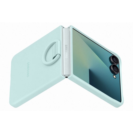 Husa Originala Samsung Silicone Cover cu Inel pentru Galaxy Z Flip 7, Menta Husa Originala Samsung Silicone Cover cu Inel pentru Galaxy Z Flip 7, Menta (Bakr, EF-PF766TMEGWW) by www.silkase.ro