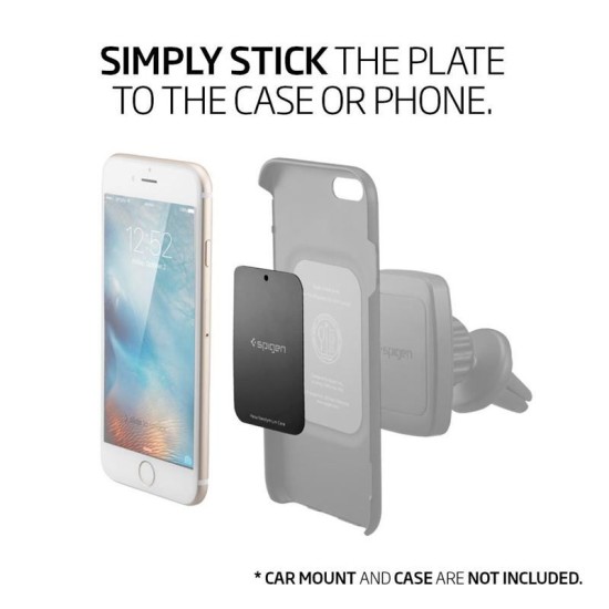 Placute Metalice pentru Telefon set 4, X1504, Black (Inele și Suporturi Magnetice, 000EP20342) by www.silkase.ro