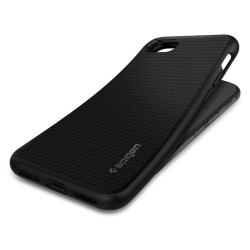 Husa Spigen Liquid Air pentru iPhone SE 2 / iPhone SE 3, Anti amprenta, Negru