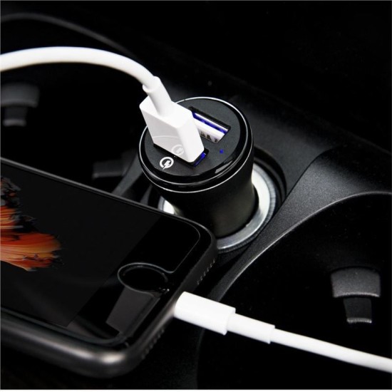 Incarcator auto Spigen F27QC, 2xUSB, QC 3.0, 5.4A, Black (Incarcatoare, 000CG20643) by www.silkase.ro