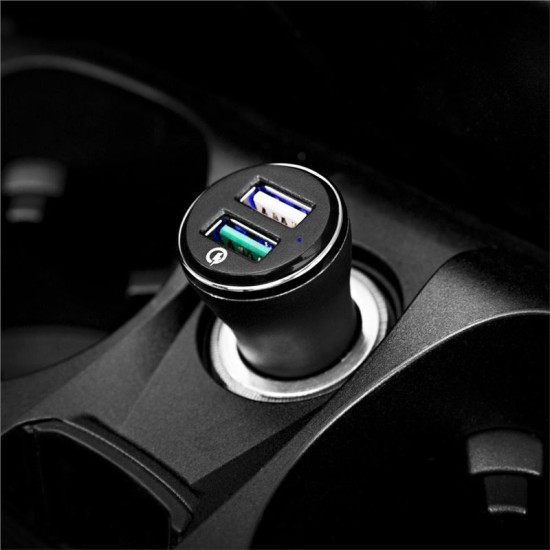 Incarcator auto Spigen F27QC, 2xUSB, QC 3.0, 5.4A, Black (Incarcatoare, 000CG20643) by www.silkase.ro