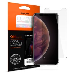 Folie de sticla Spigen Glas.tR Slim HD pentru iPhone 11 Pro/XS/X Folie de sticla Spigen Glas.tR Slim HD pentru iPhone 11 Pro/XS/X