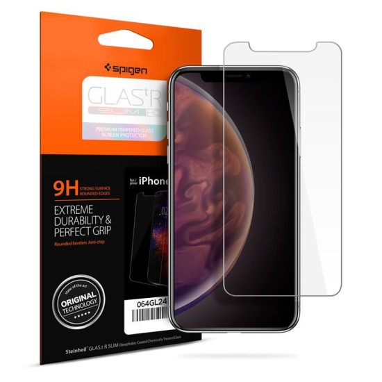 Folie sticla transparenta Case friendly Spigen GLAS.tR SLIM HD pentru iPhone XR (Spigen, Ingredi) by www.silkase.ro Folie sticla transparenta Case friendly Spigen GLAS.tR SLIM HD pentru iPhone XR (Ingredi, 064GL24527) by www.silkase.ro