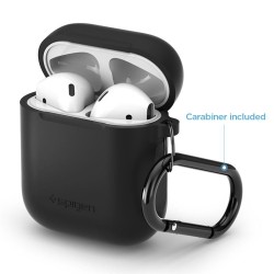 Husa de protectie din silicon Spigen, pentru Apple AirPods, Negru