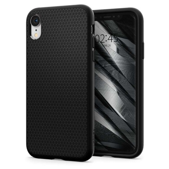 Husa Spigen pentru Iphone XR Liquid Air, Matte Black (iPhone XR, 064CS24872) by www.silkase.ro