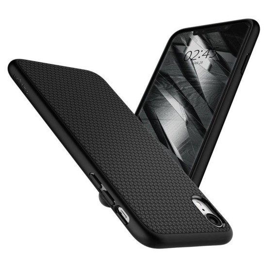 Husa Spigen pentru Iphone XR Liquid Air, Matte Black (iPhone XR, 064CS24872) by www.silkase.ro