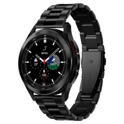Curea ceas Modern Fit Spigen, pentru Galaxy Watch, latime curea 20 mm, inchidere securizata, zale otel inoxidabil, design modern, kit ajustare lungime, negru