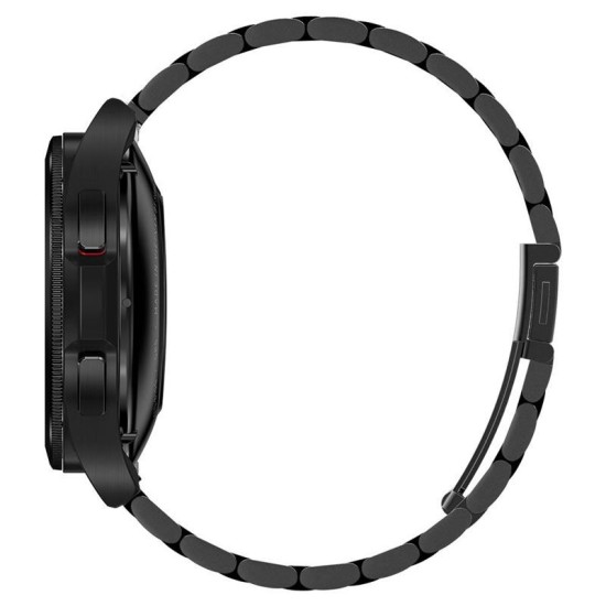 Curea ceas Modern Fit Spigen, pentru Galaxy Watch, latime curea 20 mm, inchidere securizata, zale otel inoxidabil, design modern, kit ajustare lungime, negru (Ingredi, 600WB24980) by www.silkase.ro