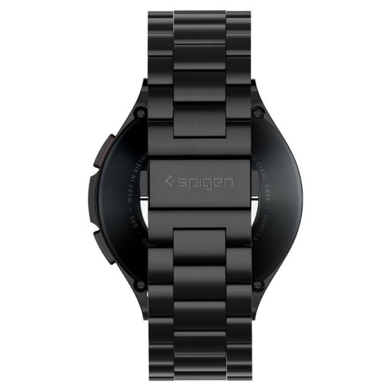 Curea ceas Modern Fit Spigen, pentru Galaxy Watch, latime curea 20 mm, inchidere securizata, zale otel inoxidabil, design modern, kit ajustare lungime, negru (Ingredi, 600WB24980) by www.silkase.ro