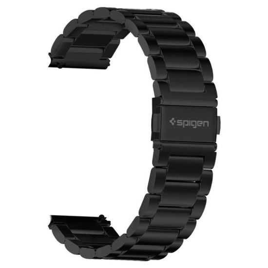 Curea ceas Modern Fit Spigen, pentru Galaxy Watch, latime curea 20 mm, inchidere securizata, zale otel inoxidabil, design modern, kit ajustare lungime, negru (Ingredi, 600WB24980) by www.silkase.ro