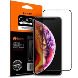Folie de sticla Spigen Glass FC HD pentru iPhone 11 Pro Max/XS Max, neagra