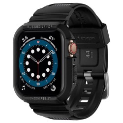 SPIGEN Husă Rugged Armor Pro Apple Watch 49/46/45/44mm (Ultra 3-1/Seria 11/SE), Curea Inclusă, Negru