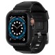 Husa Spigen Rugged Armor Pro, pentru Apple Watch Seriile 7/6/5/4/SE (44mm/45mm), Antisoc, Curea inclusa, Negru (Spigen, Ingredi) by www.silkase.ro SPIGEN Husă Rugged Armor Pro Apple Watch 49/46/45/44mm (Ultra 3-1/Seria 11/SE), Curea Inclusă, Negru (Ingredi, 062CS25324) by www.silkase.ro
