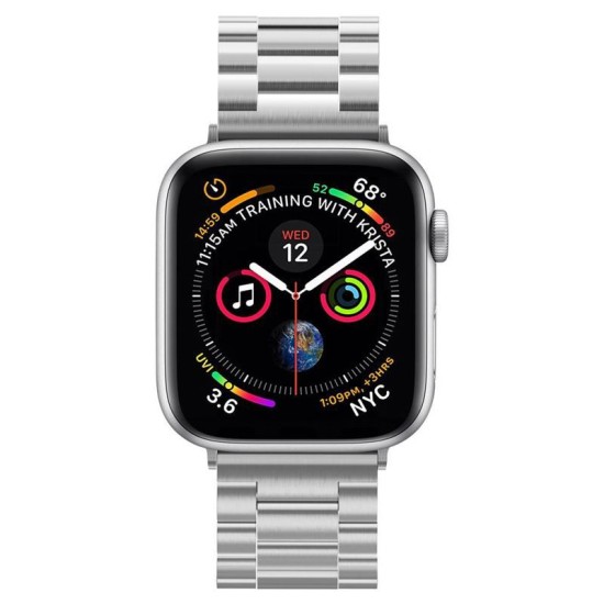 Curea otel inoxidabil Spigen Modern Fit Apple Watch 1/2/3/4/5/6/SE (42/44mm) Silver (Spigen, Ingredi) by www.silkase.ro SPIGEN Curea Oțel Inoxidabil Modern Fit Apple Watch 49/46/45/44/42mm (Ultra 3-1/Seria 11-1/SE), Silver (Ingredi, 062MP25404) by www.silkase.ro