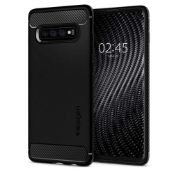 Husa de protectie Cover Spigen Rugged Armor pentru Samsung Galaxy S10, Matte Black