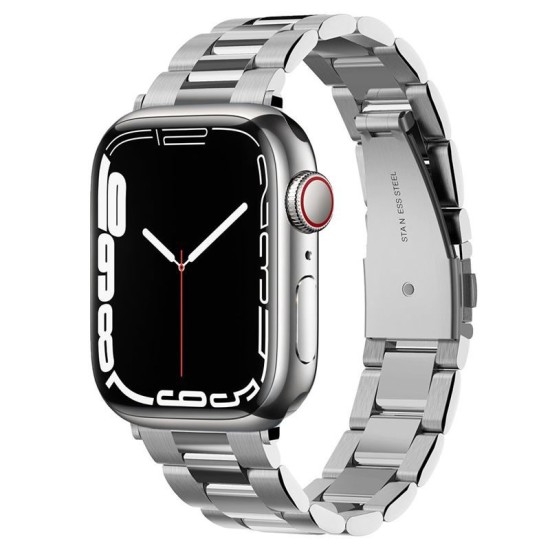 Curea pentru Apple Watch 1/2/3/4/5/6/7/8/9/SE/SE 2 38/40/41mm, Modern Fit, X1278, Silver (Spigen, Ingredi) by www.silkase.ro Curea pentru Apple Watch 1/2/3/4/5/6/7/8/9/SE/SE 2 38/40/41mm, Modern Fit, X1278, Silver (Ingredi, 061MP25943) by www.silkase.ro