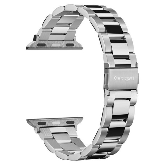 Curea pentru Apple Watch 1/2/3/4/5/6/7/8/9/SE/SE 2 38/40/41mm, Modern Fit, X1278, Silver (Spigen, Ingredi) by www.silkase.ro Curea pentru Apple Watch 1/2/3/4/5/6/7/8/9/SE/SE 2 38/40/41mm, Modern Fit, X1278, Silver (Ingredi, 061MP25943) by www.silkase.ro