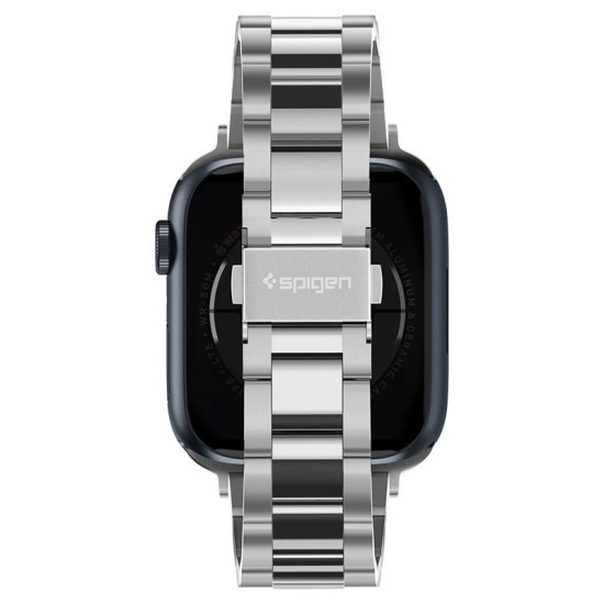 Curea pentru Apple Watch 1/2/3/4/5/6/7/8/9/SE/SE 2 38/40/41mm, Modern Fit, X1278, Silver (Spigen, Ingredi) by www.silkase.ro Curea pentru Apple Watch 1/2/3/4/5/6/7/8/9/SE/SE 2 38/40/41mm, Modern Fit, X1278, Silver (Ingredi, 061MP25943) by www.silkase.ro