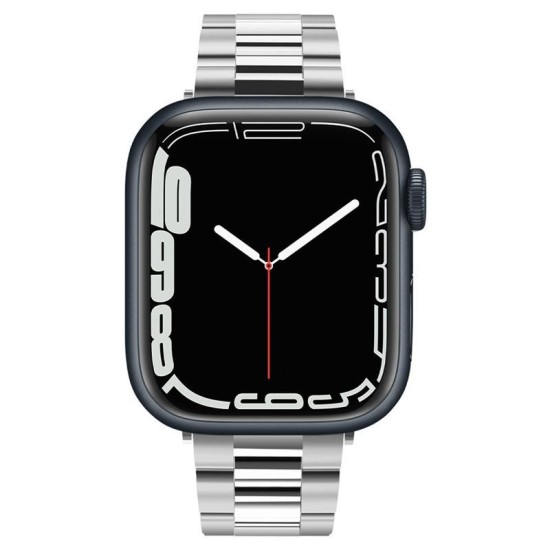 Curea pentru Apple Watch 1/2/3/4/5/6/7/8/9/SE/SE 2 38/40/41mm, Modern Fit, X1278, Silver (Spigen, Ingredi) by www.silkase.ro Curea pentru Apple Watch 1/2/3/4/5/6/7/8/9/SE/SE 2 38/40/41mm, Modern Fit, X1278, Silver (Ingredi, 061MP25943) by www.silkase.ro
