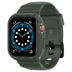 Husa curea Apple Watch 4 44 mm TPU SPIGEN Rugged Armor Pro Military Green