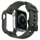 Husa curea Apple Watch 4 44 mm TPU SPIGEN Rugged Armor Pro Military Green (Ingredi, 062CS26016) by www.silkase.ro