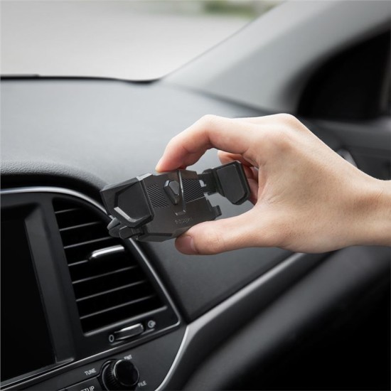 Suport auto universal Spigen CLICKR, AirVent Mount, Rotire 360 grade, Negru (Spigen, Suport auto) by www.silkase.ro Suport auto universal Spigen CLICKR, AirVent Mount, Rotire 360 grade, Negru (Suport auto, 000CP26265) by www.silkase.ro
