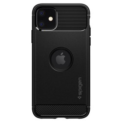 Husa de protectie Spigen Rugged Armor pentru iPhone 11, Matte Black Husa de protectie Spigen Rugged Armor pentru iPhone 11, Matte Black