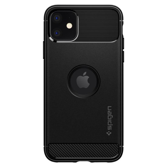 Husa de protectie Spigen Rugged Armor pentru iPhone 11, Matte Black (Spigen, iPhone 11) by www.silkase.ro Husa de protectie Spigen Rugged Armor pentru iPhone 11, Matte Black (iPhone 11, 076CS27183) by www.silkase.ro
