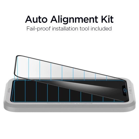 Folie ecran Spigen AlignMaster Glas.tR Full Cover, pentru iPhone 11 Pro Max, 9H, Case Friendly, Negru (Spigen, Ingredi) by www.silkase.ro Folie ecran Spigen AlignMaster Glas.tR Full Cover, pentru iPhone 11 Pro Max, 9H, Case Friendly, Negru (Ingredi, AGL00098) by www.silkase.ro