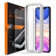 Set 2 folii sticla cu sistem de montare Spigen AlignMaster Glas.tR Slim compatibil cu iPhone 11/XR (Ingredi, AGL00101) by www.silkase.ro