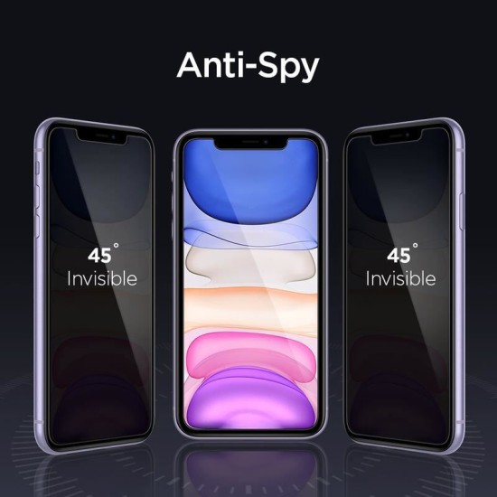 Folie sticla cu sistem de montare Case friendly Spigen GLAS.tR EZ FIT compatibila cu iPhone 11/XR Privacy (Spigen, Ingredi) by www.silkase.ro Folie sticla cu sistem de montare Case friendly Spigen GLAS.tR EZ FIT compatibila cu iPhone 11/XR Privacy (Ingredi, AGL00103) by www.silkase.ro