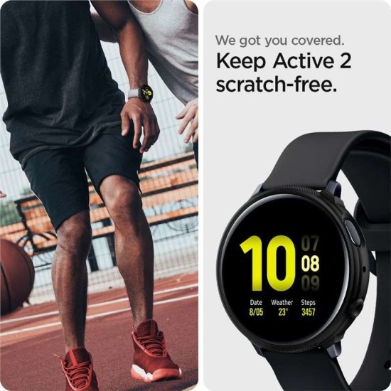 Folie protectie, Spigen, Pentru Samsung Galaxy Watch Active 2 40 mm, Negru (Spigen, Ingredi) by www.silkase.ro Folie protectie, Spigen, Pentru Samsung Galaxy Watch Active 2 40 mm, Negru (Ingredi, ACS00218) by www.silkase.ro