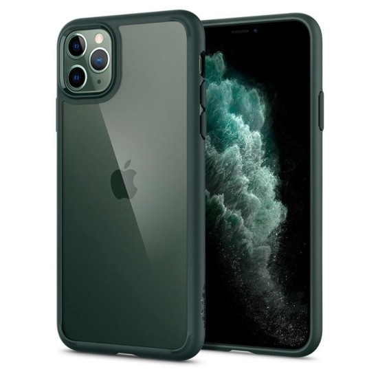 Husa de protectie Spigen Ultra Hybrid pentru iPhone 11 Pro, TPU, Policarbonat, Verde/Transparent (Spigen, iPhone 11 Pro) by www.silkase.ro Husa de protectie Spigen Ultra Hybrid pentru iPhone 11 Pro, TPU, Policarbonat, Verde/Transparent (iPhone 11 Pro, ACS00417) by www.silkase.ro