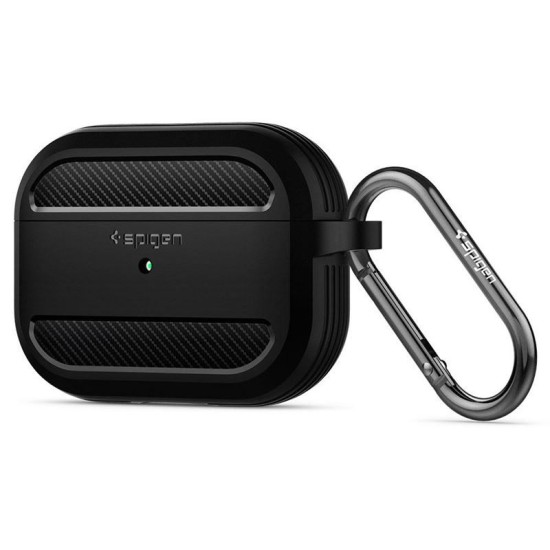 Carcasa Spigen Rugged Armor Apple AirPods Pro Matte Black (Spigen, Pro) by www.silkase.ro Carcasa Spigen Rugged Armor Apple AirPods Pro Matte Black (Pro, ASD00540) by www.silkase.ro