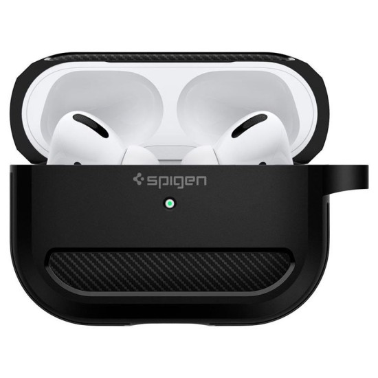 Carcasa Spigen Rugged Armor Apple AirPods Pro Matte Black (Spigen, Pro) by www.silkase.ro Carcasa Spigen Rugged Armor Apple AirPods Pro Matte Black (Pro, ASD00540) by www.silkase.ro