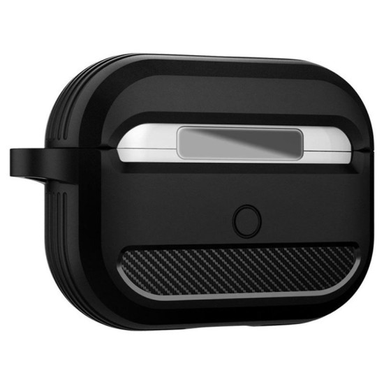 Carcasa Spigen Rugged Armor Apple AirPods Pro Matte Black (Spigen, Pro) by www.silkase.ro Carcasa Spigen Rugged Armor Apple AirPods Pro Matte Black (Pro, ASD00540) by www.silkase.ro