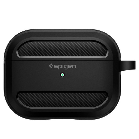 Carcasa Spigen Rugged Armor Apple AirPods Pro Matte Black (Spigen, Pro) by www.silkase.ro Carcasa Spigen Rugged Armor Apple AirPods Pro Matte Black (Pro, ASD00540) by www.silkase.ro