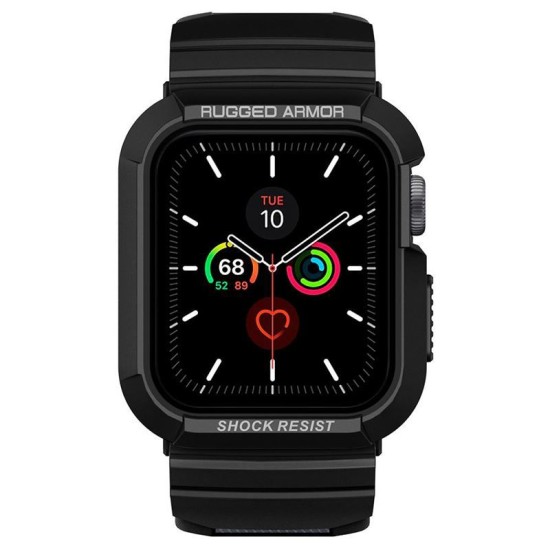 Husa Spigen Rugged Armor Pro, pentru Apple Watch Seriile 7/6/5/4/SE (40mm/41mm), Antisoc, Curea inclusa, Negru (Spigen, Ingredi) by www.silkase.ro SPIGEN Husă Rugged Armor Pro Apple Watch 42/41/40/38mm (Seria 11/SE), Curea Inclusă, Negru (Ingredi, ACS00546) by www.silkase.ro