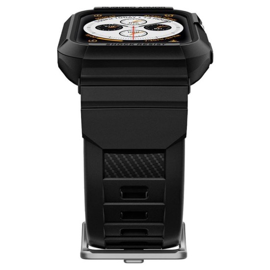 Husa Spigen Rugged Armor Pro, pentru Apple Watch Seriile 7/6/5/4/SE (40mm/41mm), Antisoc, Curea inclusa, Negru (Spigen, Ingredi) by www.silkase.ro SPIGEN Husă Rugged Armor Pro Apple Watch 42/41/40/38mm (Seria 11/SE), Curea Inclusă, Negru (Ingredi, ACS00546) by www.silkase.ro