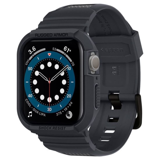Curea Spigen Rugged Armor ”PRO” Apple Watch 4/5 (44MM) Charcoal Grey (Spigen, Ingredi) by www.silkase.ro Curea Spigen Rugged Armor ”PRO” Apple Watch 4/5 (44MM) Charcoal Grey (Ingredi, ACS00819) by www.silkase.ro